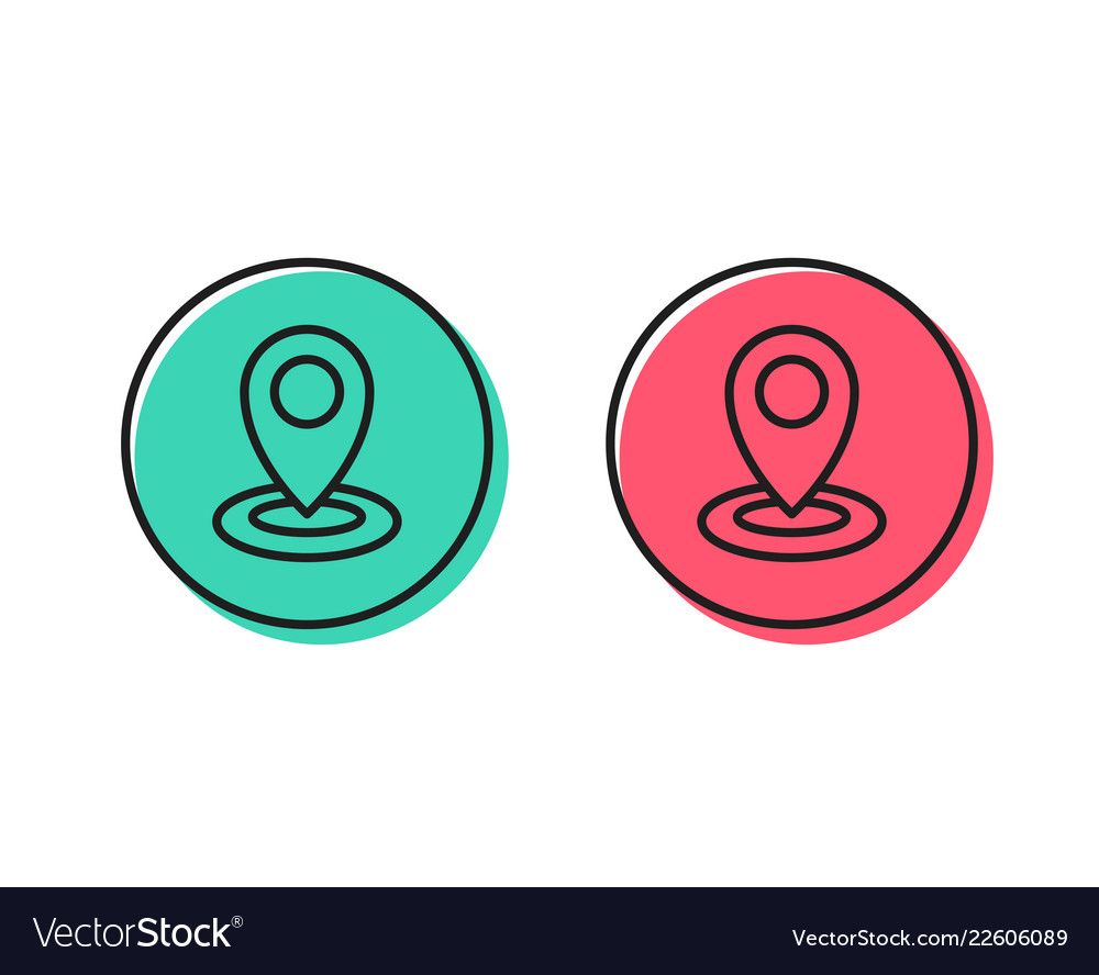 Location line icon map pointer sign