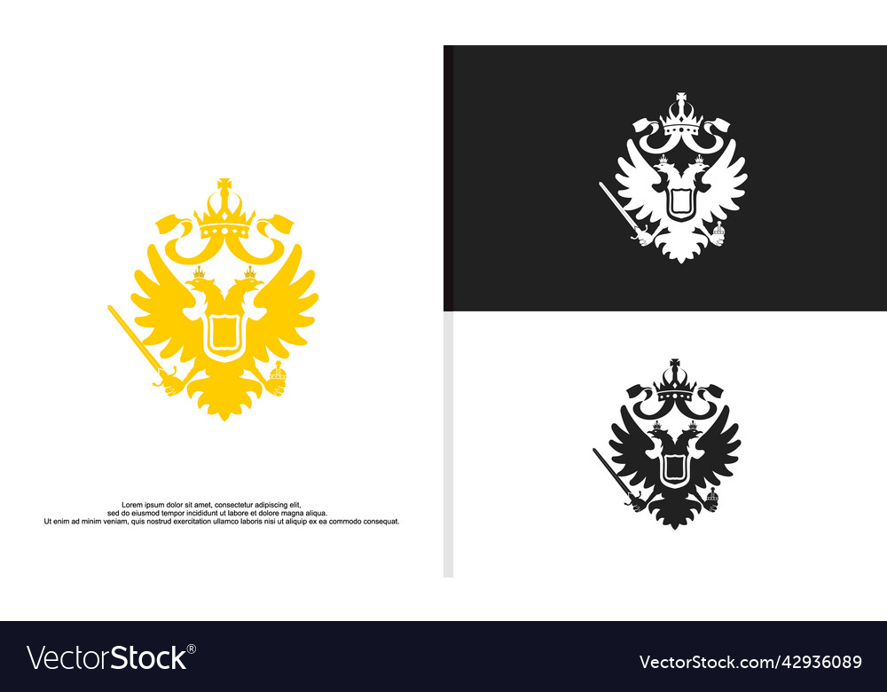 Logo graphic of habsburg empire coat of arms Vector Image