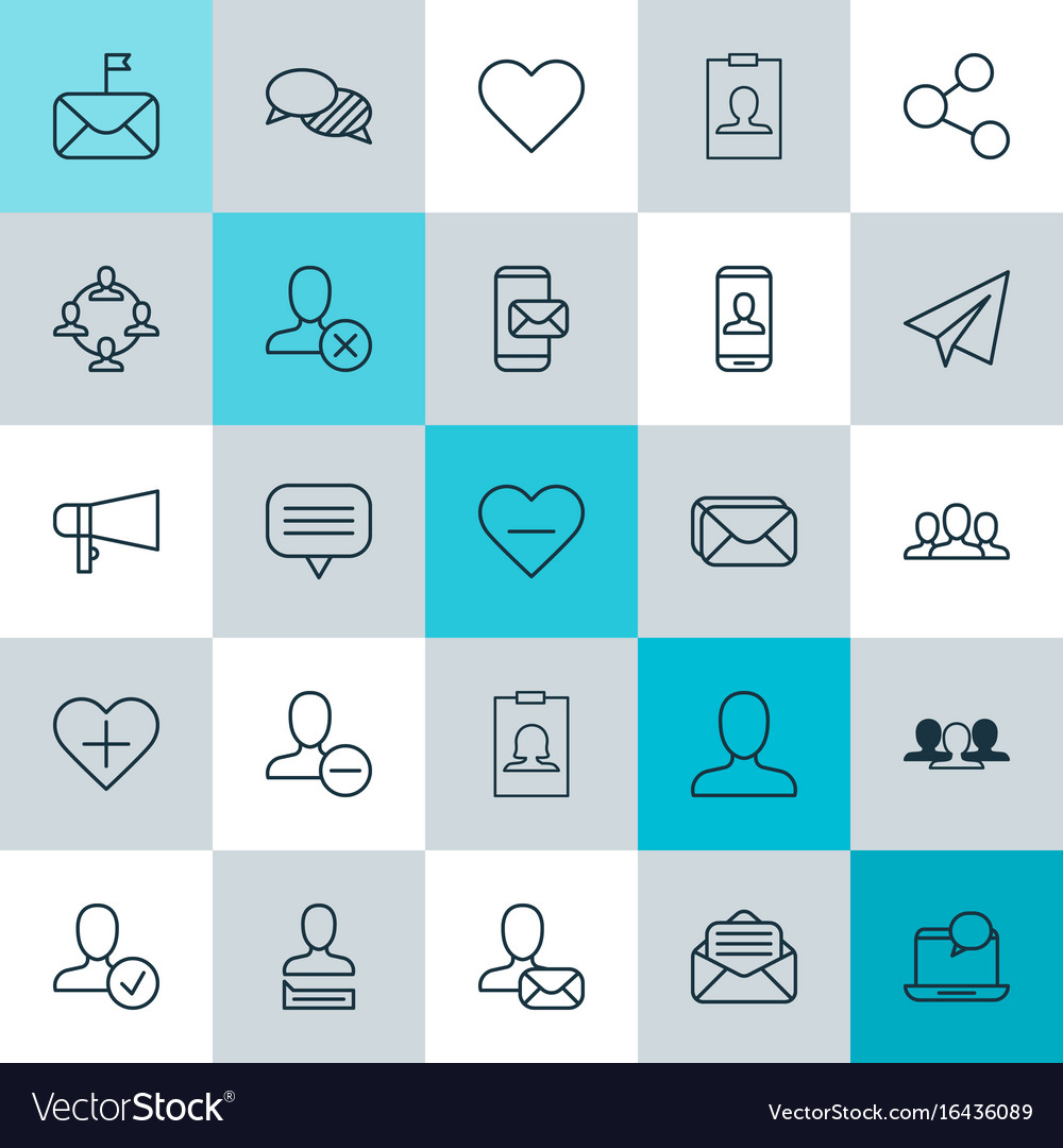 Network icons set collection of delete privacy