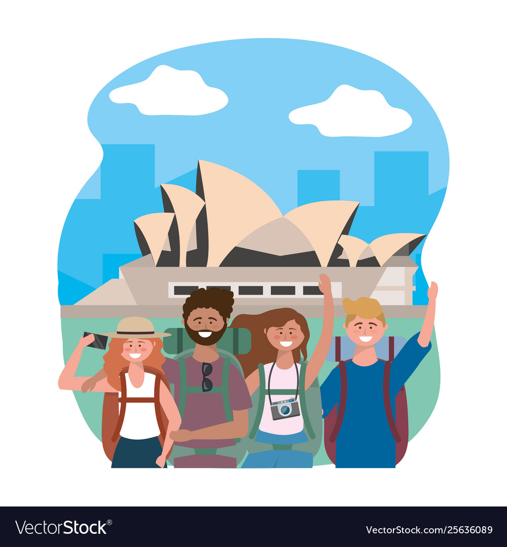 Opera house in sidney design Royalty Free Vector Image