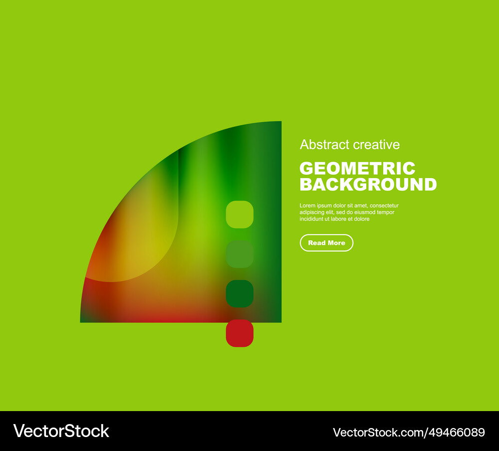 Round triangle and square composition Royalty Free Vector