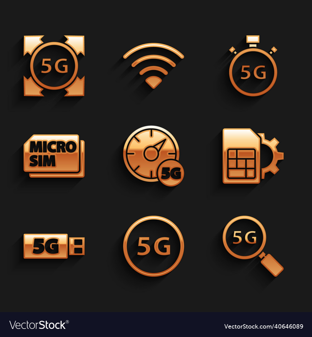 Set digital speed meter 5g network search sim