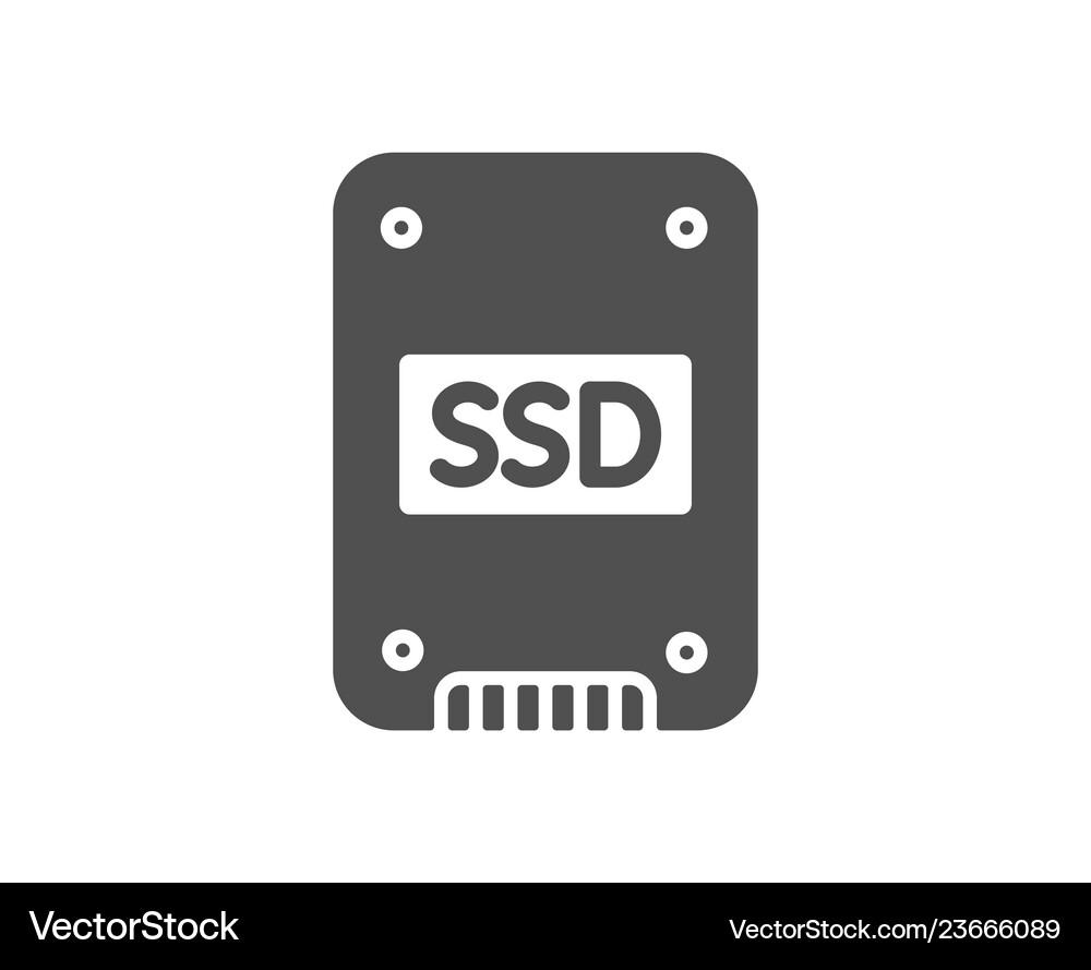 SSD Icon - Solid State Drive Royalty Free Vector Image