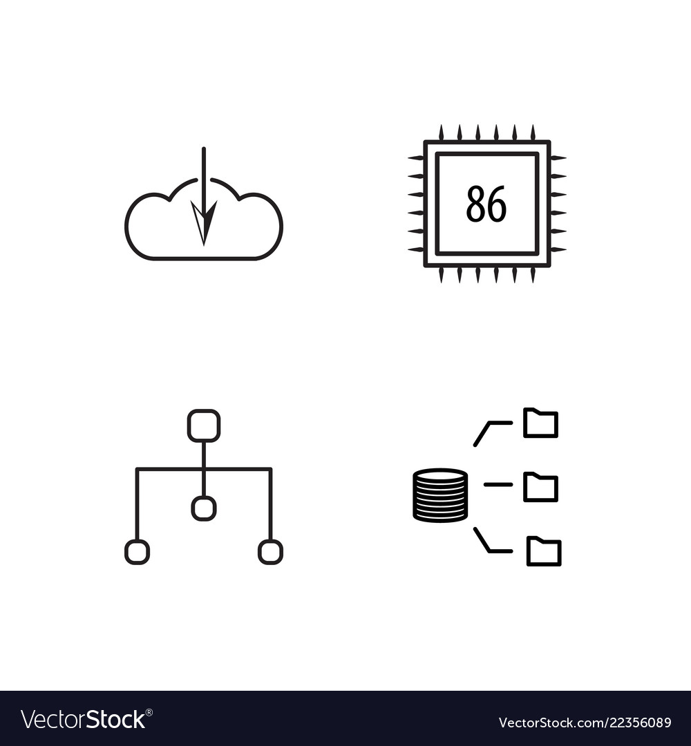 Web simple outlined icons set