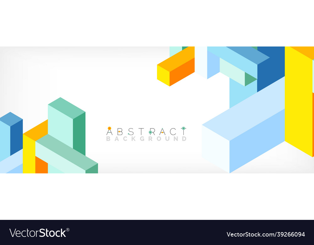Abstract background 3d cubes cubic elements vector image Abstract background 3d cubes cubic elements