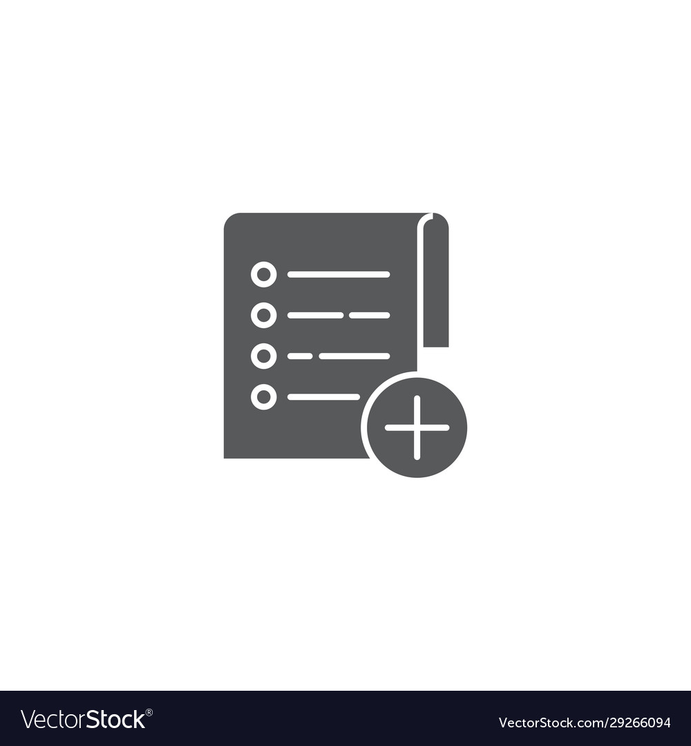 Add list icon symbol isolated on white background