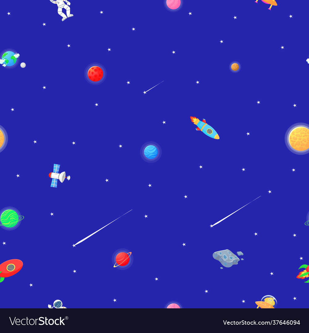 Astronaut with rocket and alien in open space