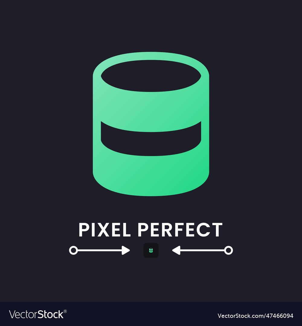 Database green solid gradient desktop icon Vector Image Database green solid gradient desktop icon