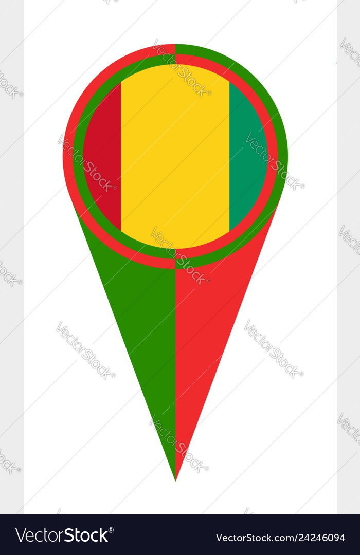 Guinea map pointer location flag