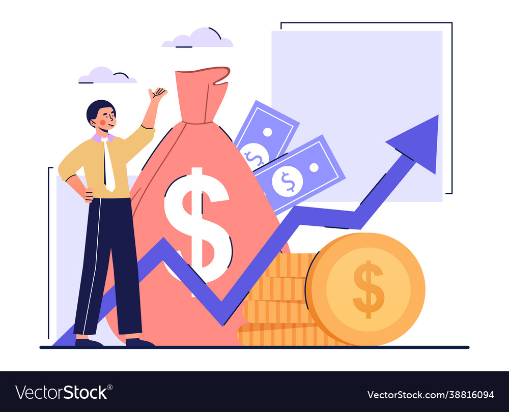 Income growth concept Royalty Free Vector Image