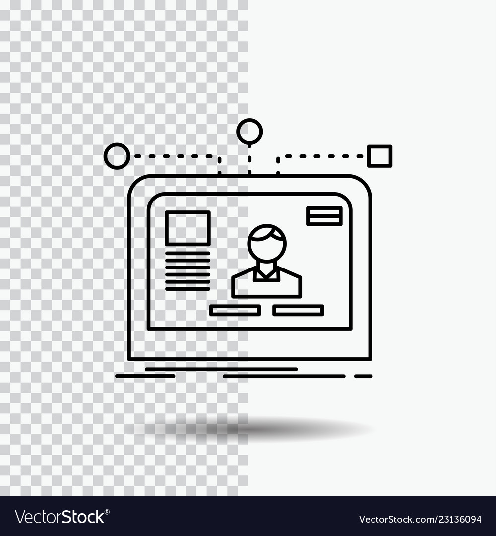 Interface website user layout design line icon vector image Interface website user layout design line icon