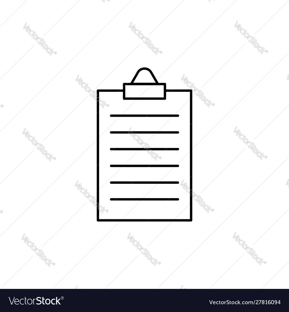 Notes document line icon