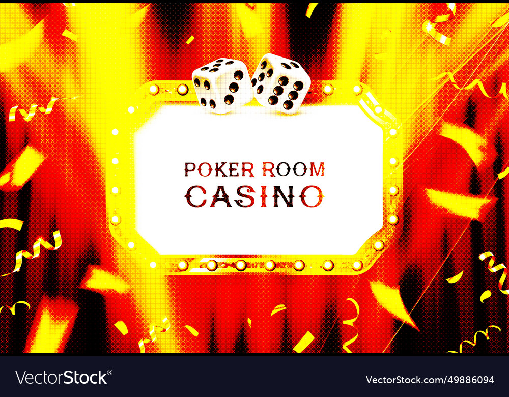 Poker casino poster logo template design royal