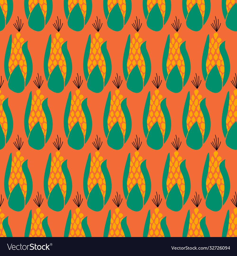 Seamless pattern corn maize repeating