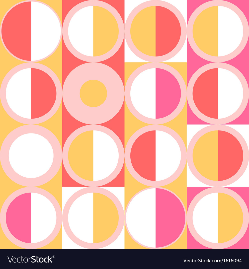 Seamless pattern of simple geometry retro-style