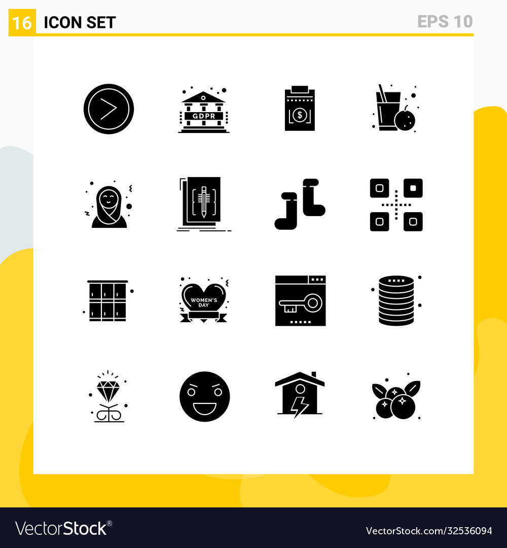 User interface pack 16 basic solid glyphs