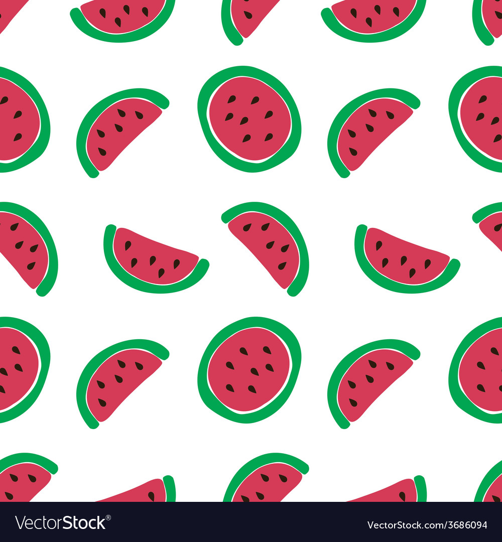 Watermelon slice seamless pattern
