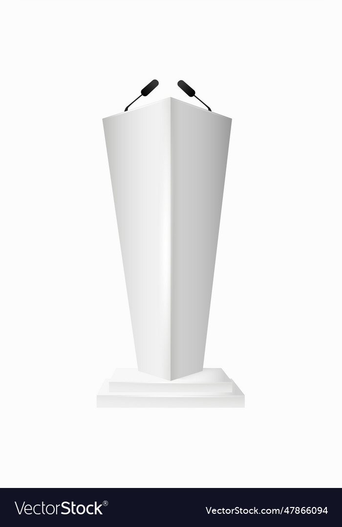 White podium tribune rostrum stands Royalty Free Vector