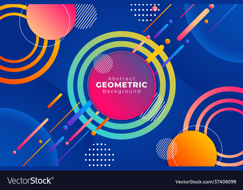 Abstract colorful geometric shape circle object