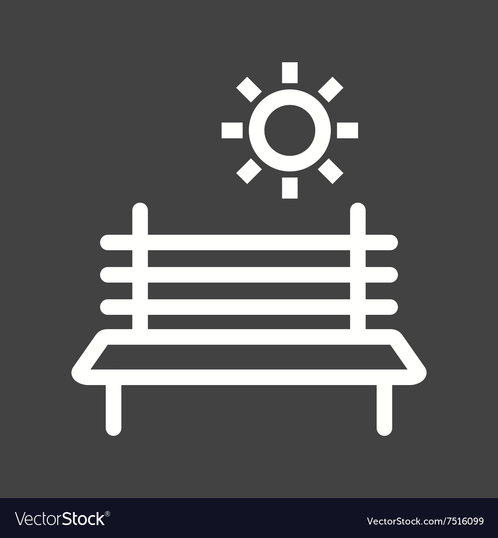Bench In Park Royalty Free Vector Image Vectorstock