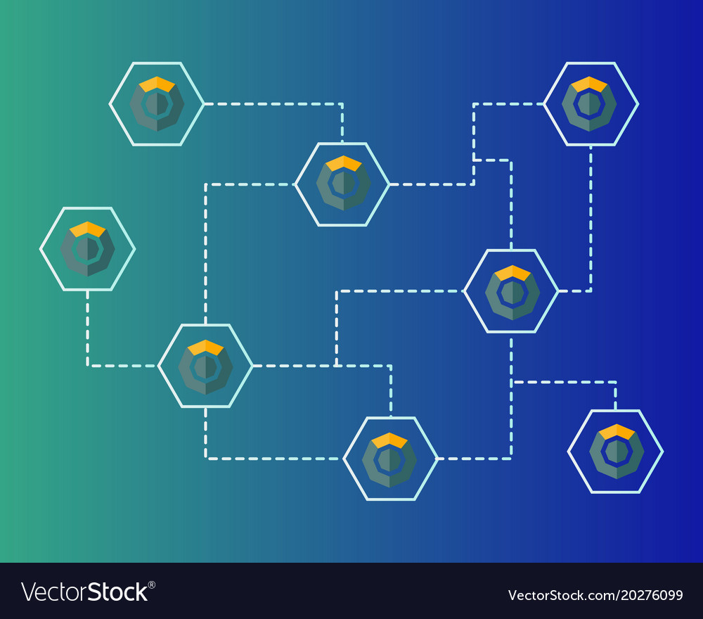 Blockchain komodo symbol networking background
