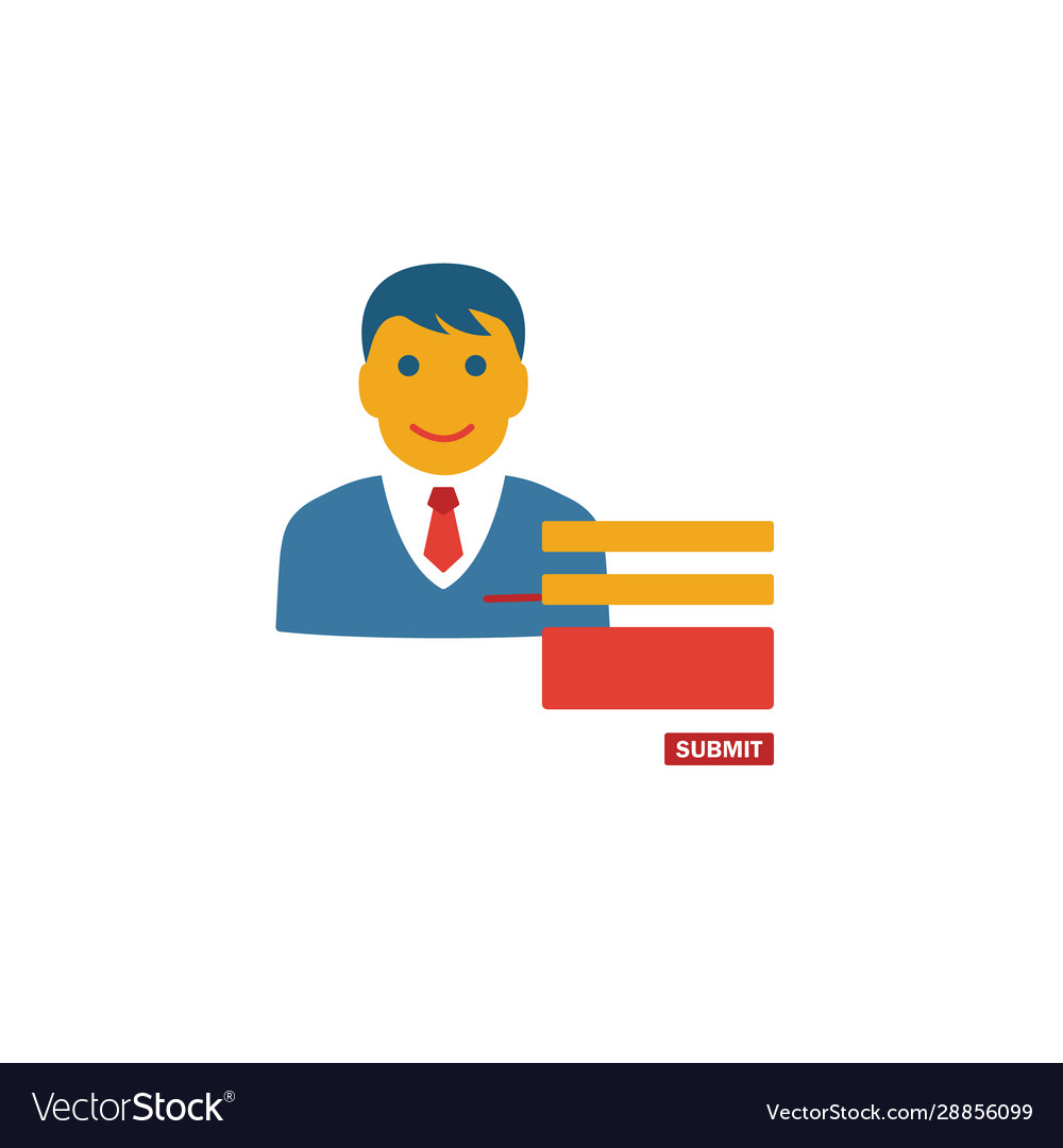 Contact form icon simple flat element from Vector Image Contact form icon simple flat element from