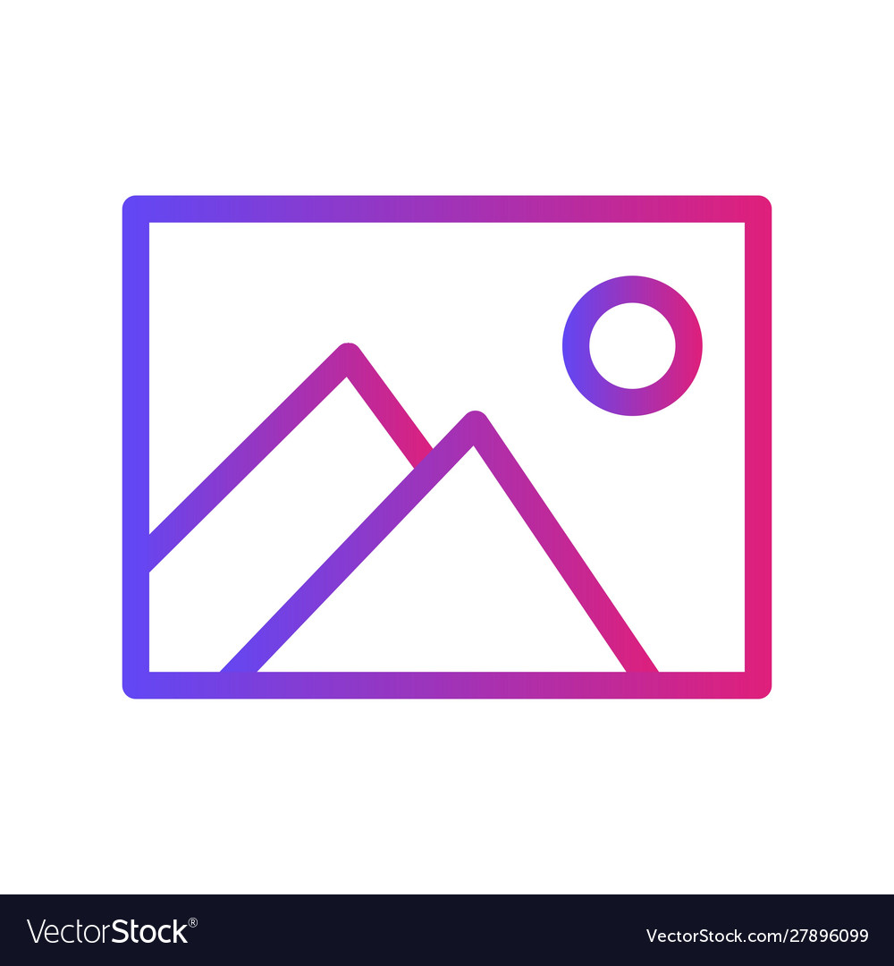 Gradient gallery icon with white background