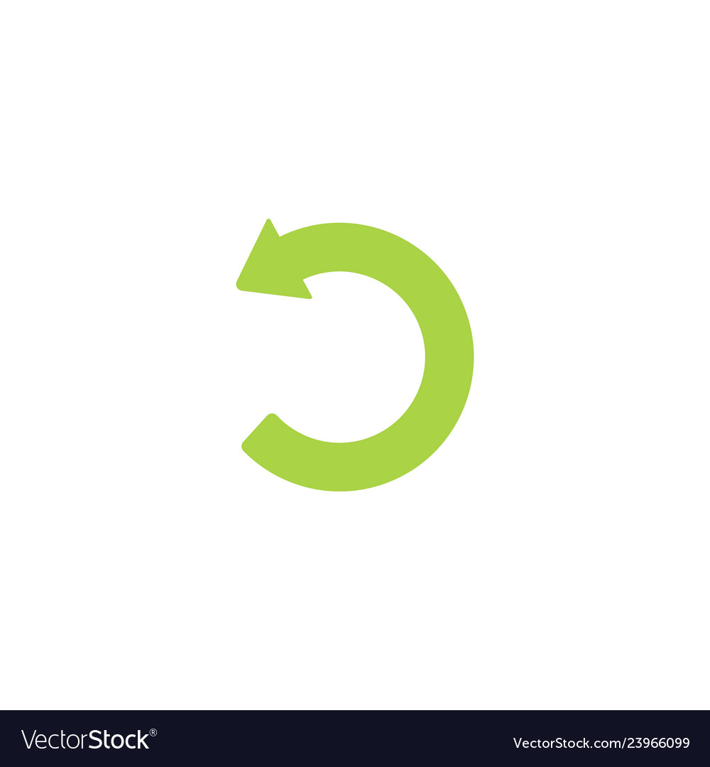 Green recycling circle sign symbol and icon
