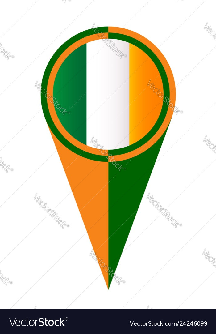 Irish map pointer location flag