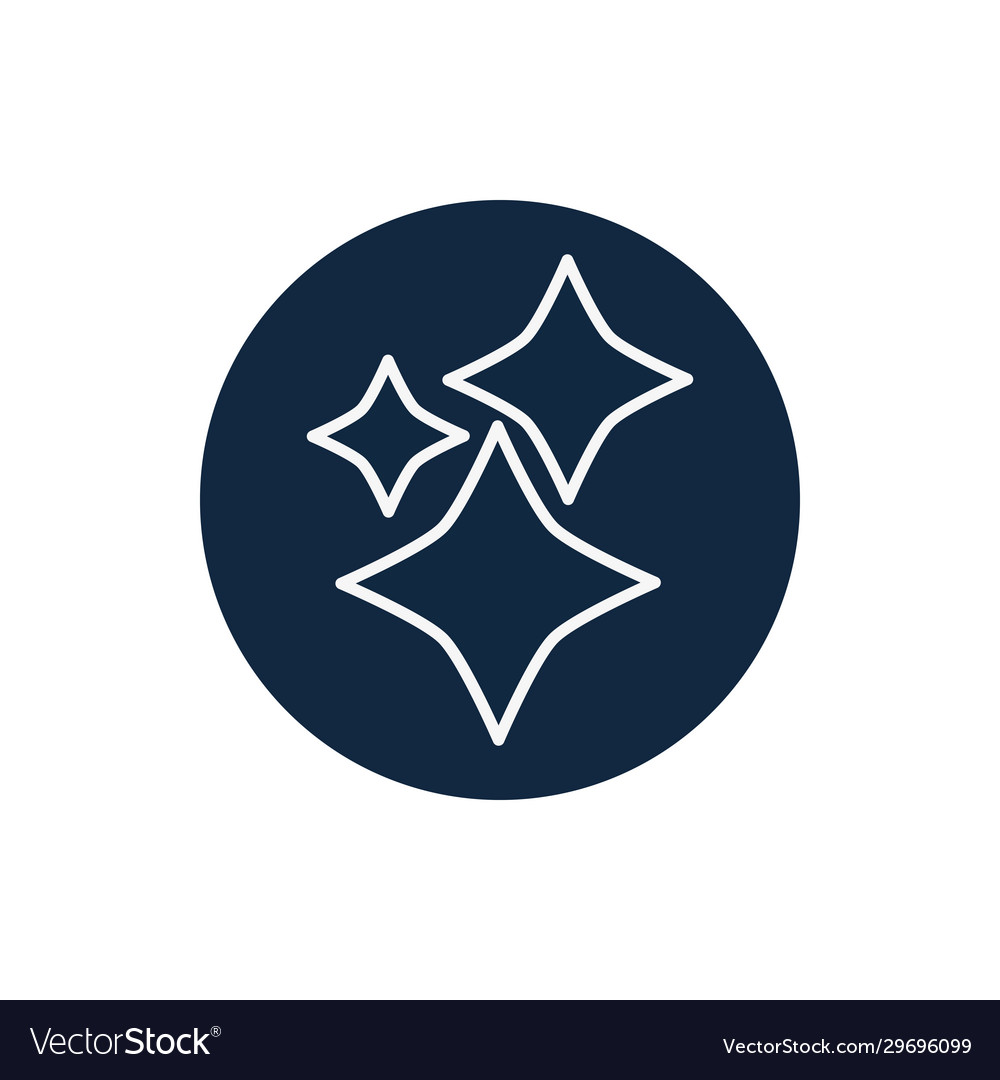 Isolated stars line block style icon design vector image Isolated stars line block style icon design