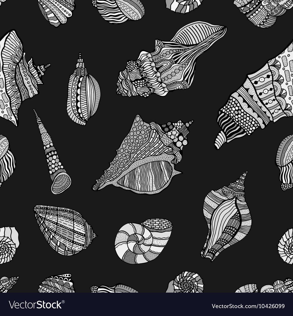 Sea shell pattern background