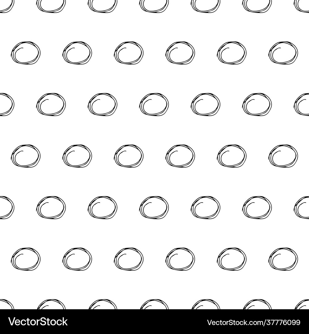Seamless pattern with sketch circles shape Vector Image