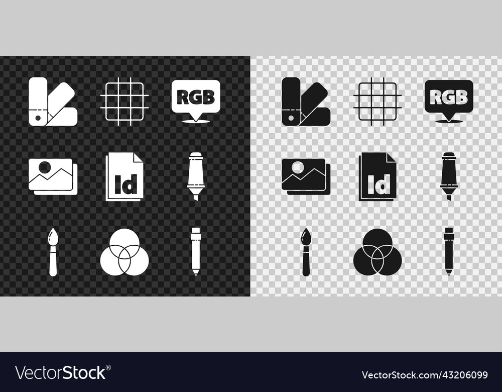 Set color palette guide grid graph paper speech vector image Set color palette guide grid graph paper speech