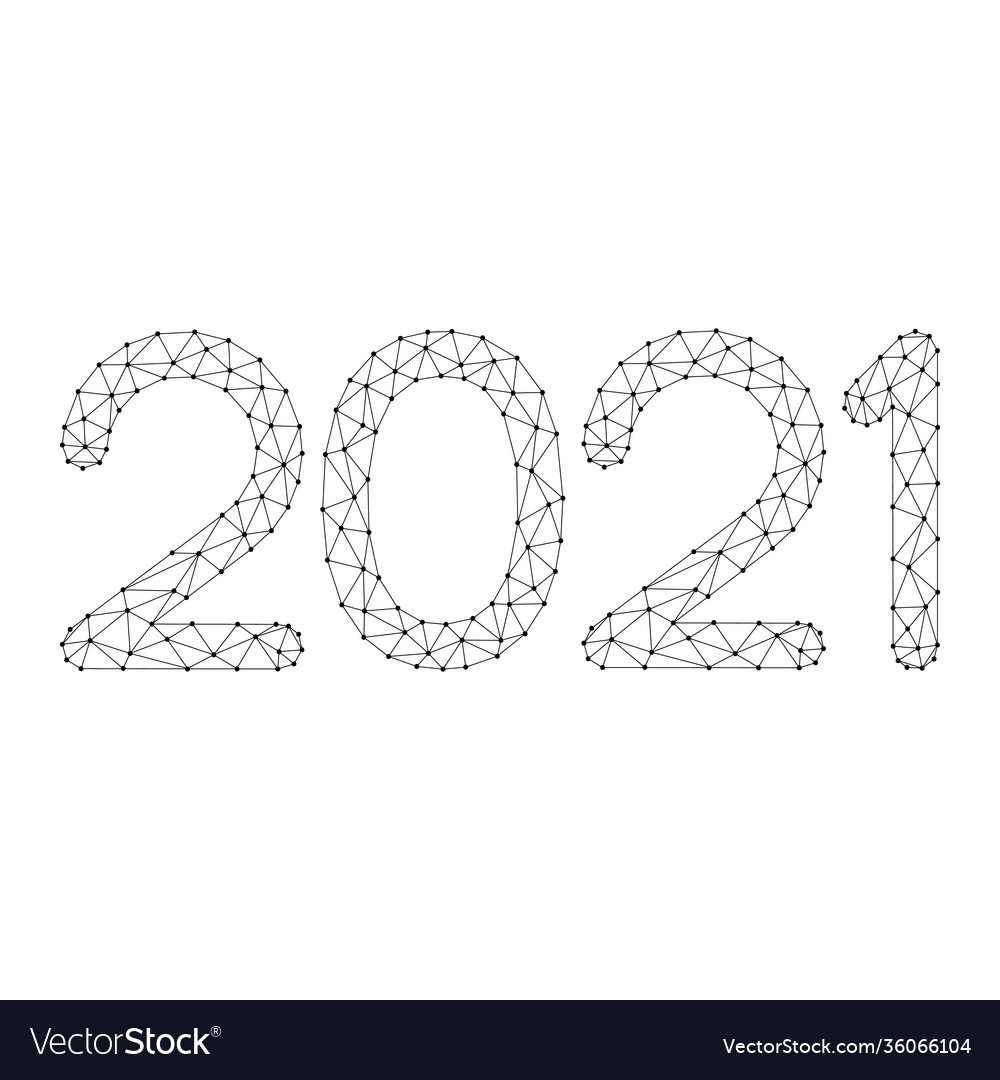 2021 happy new year numbers from abstract vector image 2021 happy new year numbers from abstract
