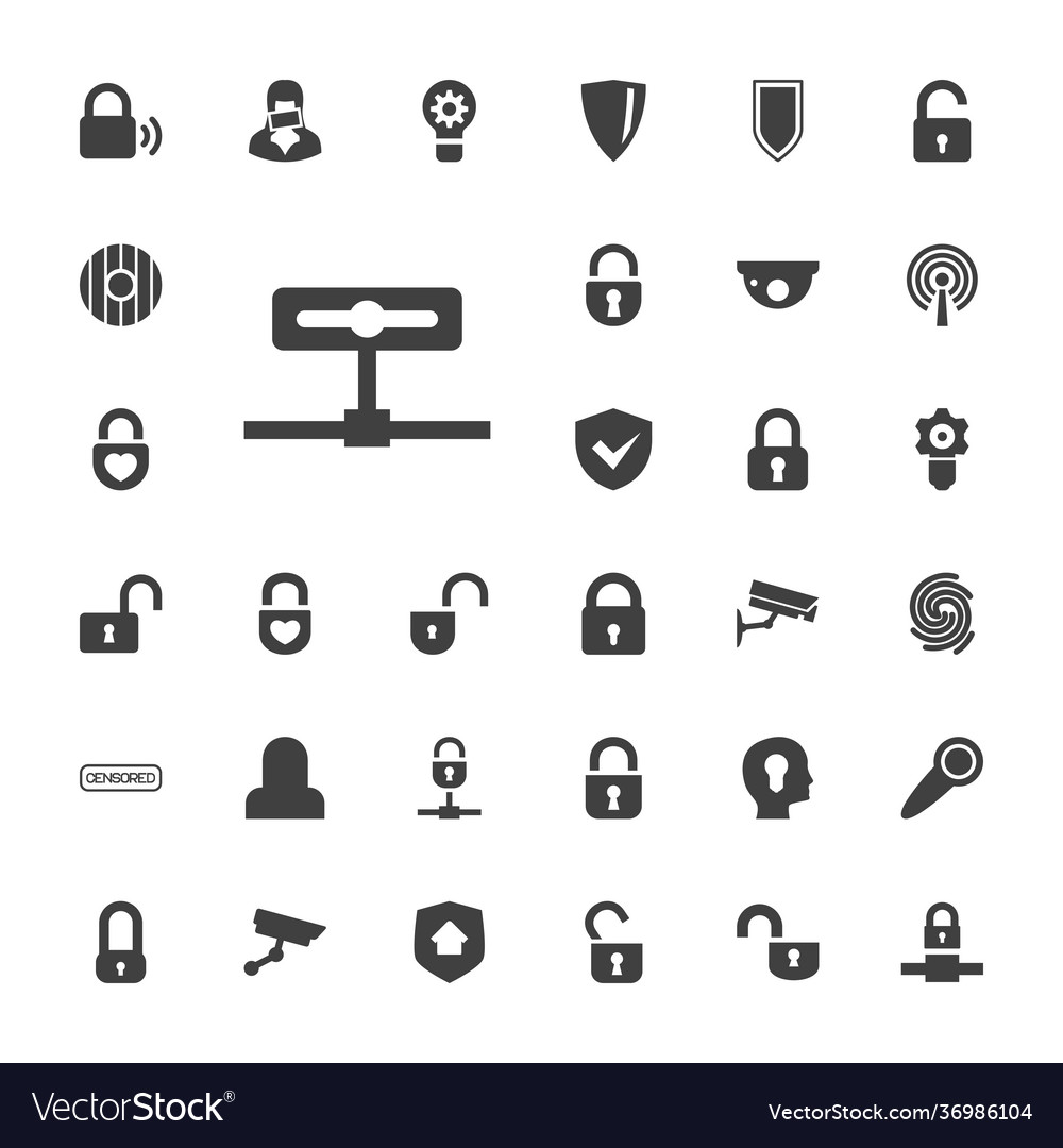 33 privacy icons Royalty Free Vector Image - VectorStock