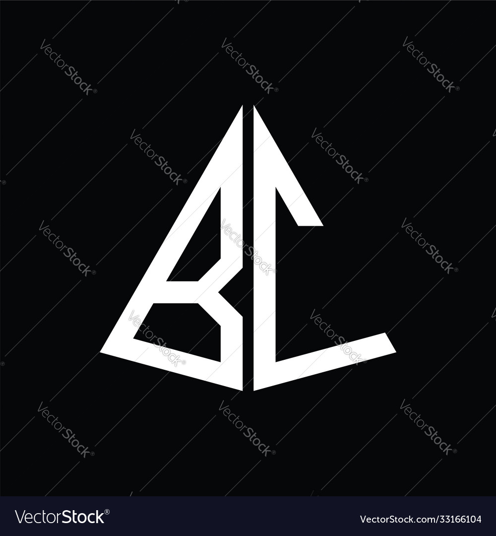 B c white triangle initials with a black