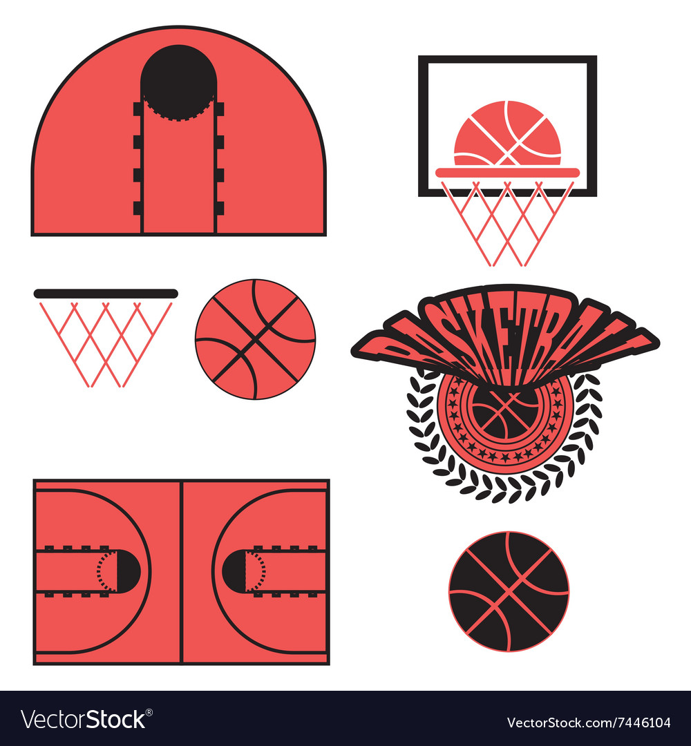 Basketball-Spiel Objekte Icons