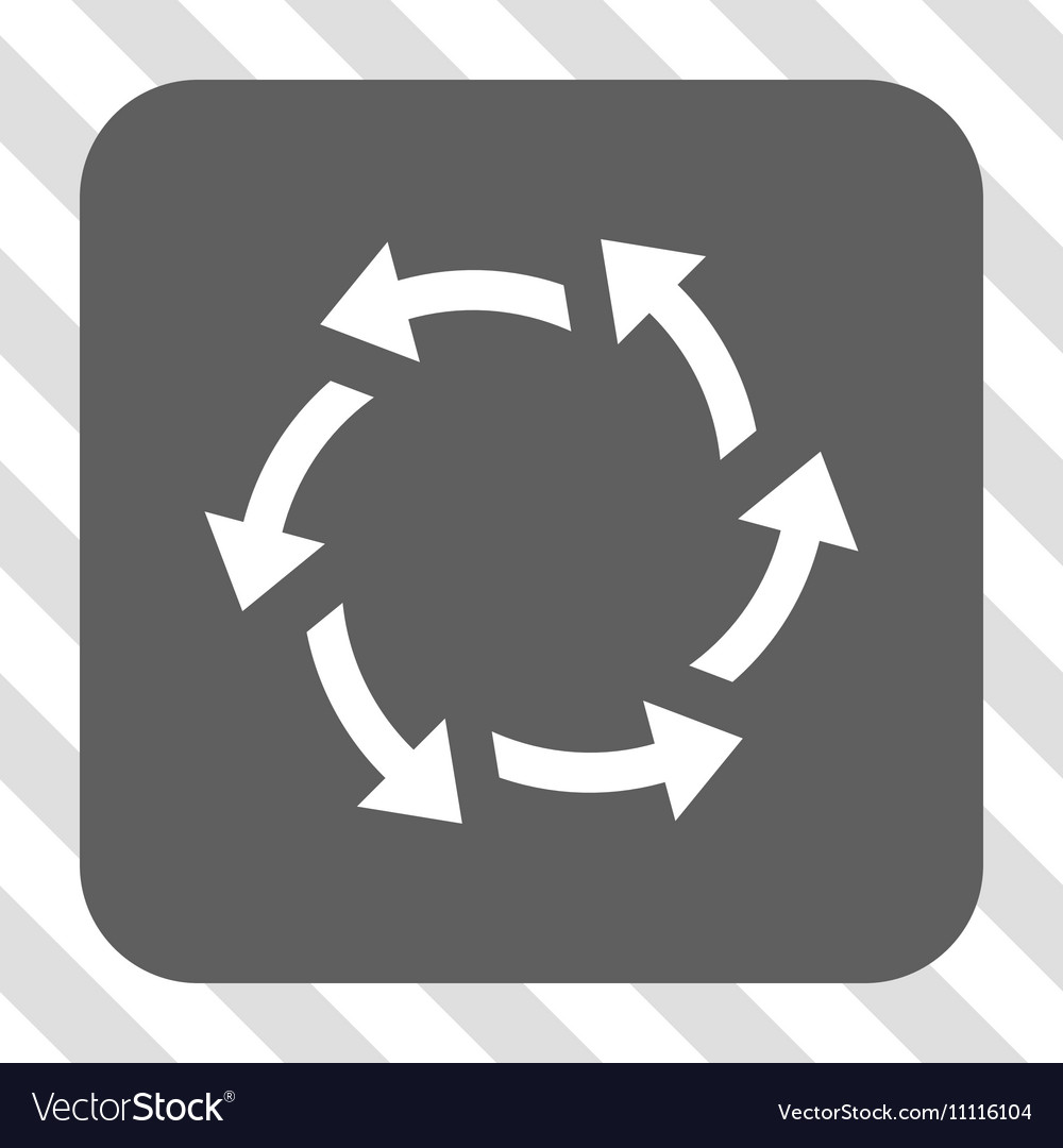 Centrifugal arrows rounded square button
