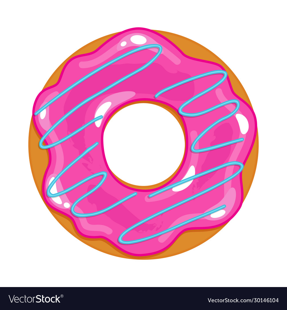 Colored Realistic Donut Royalty Free Vector Image