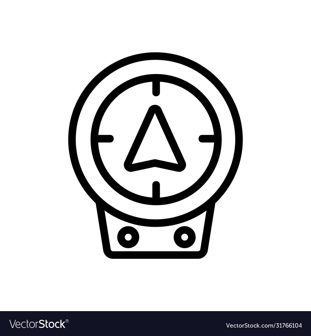 Electronic compass tool icon outline Royalty Free Vector