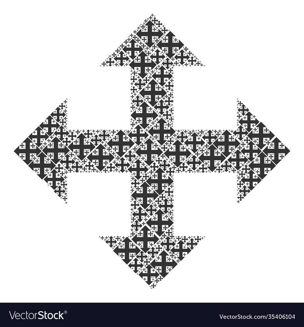 Expand recursion collage itself icons Vector Image Expand recursion collage itself icons