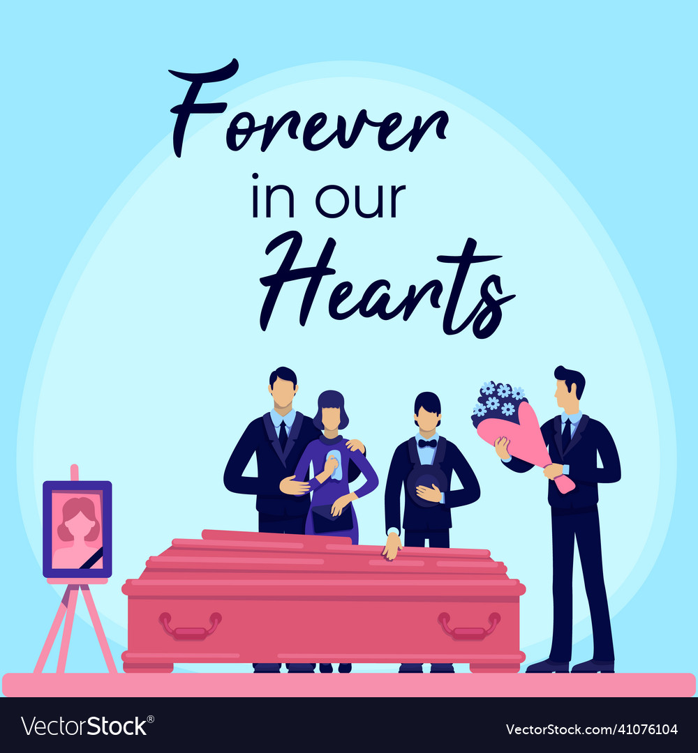 Funeral ceremony social media post mockup