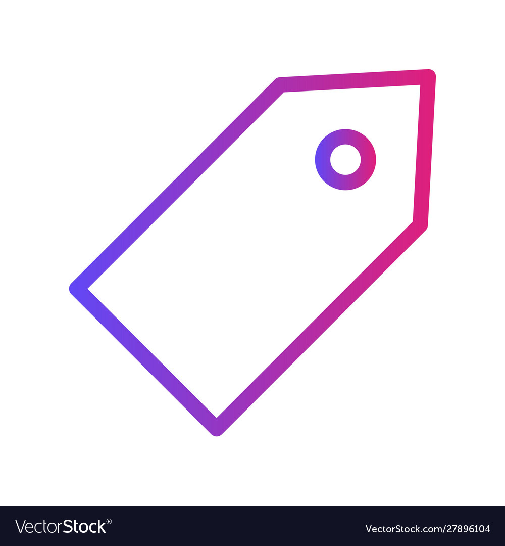 Gradient tag icon with white background