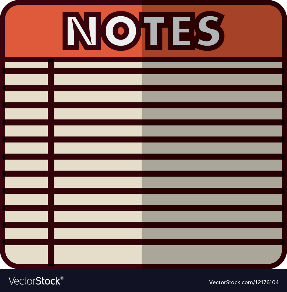 Lined notepad icon image