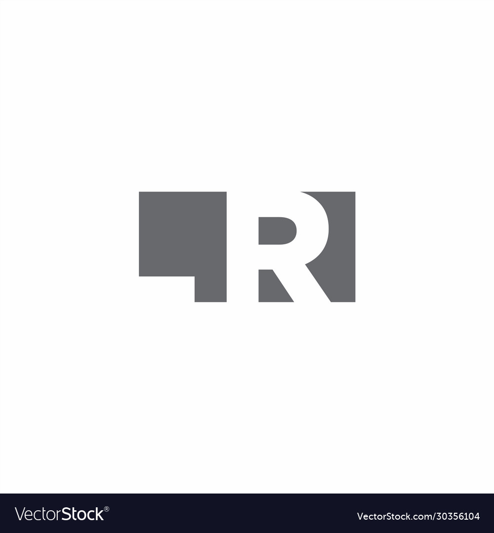 Lr logo monogram with negative space style design