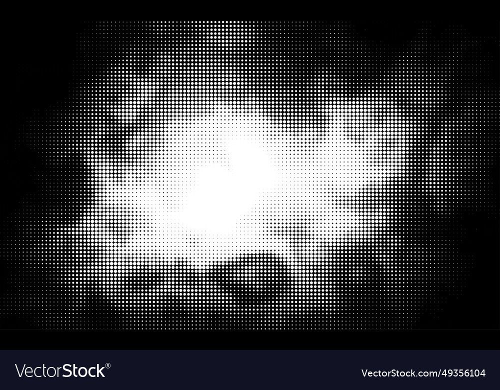 Monochrome gradient halftone dots background vector image Monochrome gradient halftone dots background