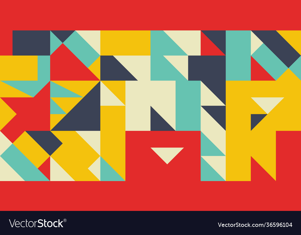 Mosaic abstract pattern design vector image Mosaic abstract pattern design