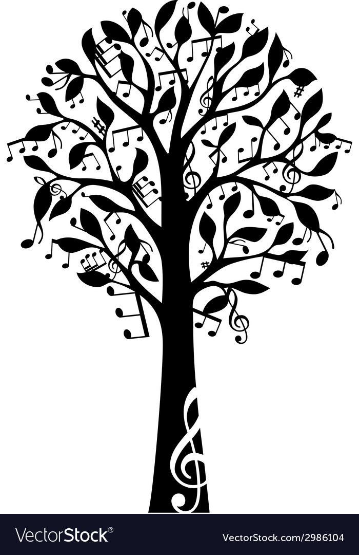 Musical Tree with Notes