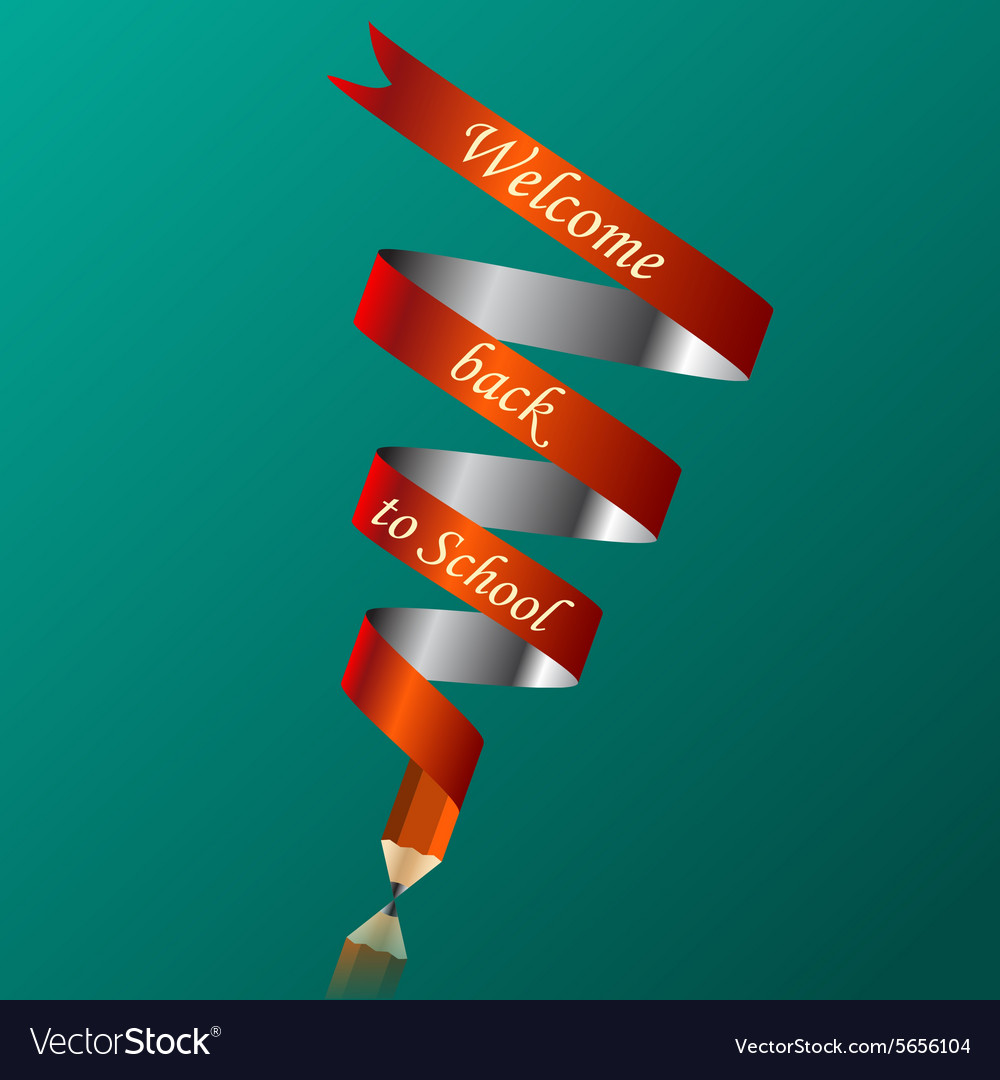 Bleistift mit einem bunten Band