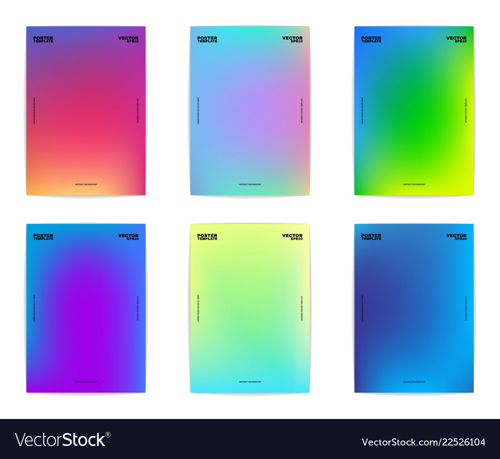 Poster templates collection vector image Poster templates collection